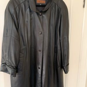 Gorgeous warm leather car coat